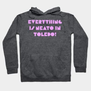 Everything  Is Neato In  Toledo! Pink Deco Hoodie